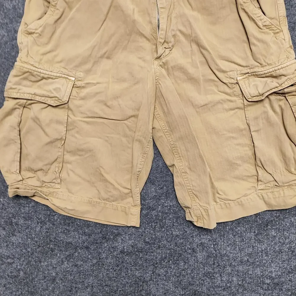 Banana Republic Shorts Mens 32 Beige Cargo Cotton Canvas Relaxed Fit Pockets
